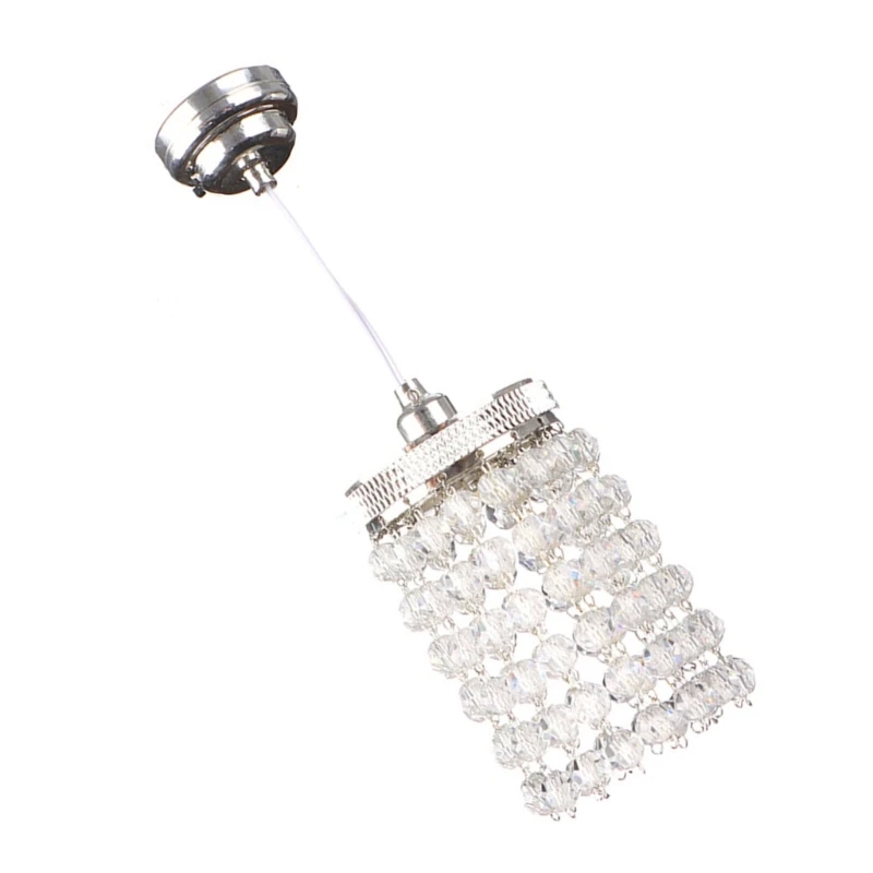 Lampadario a LED in miniatura per 1/12 bambola da soggio