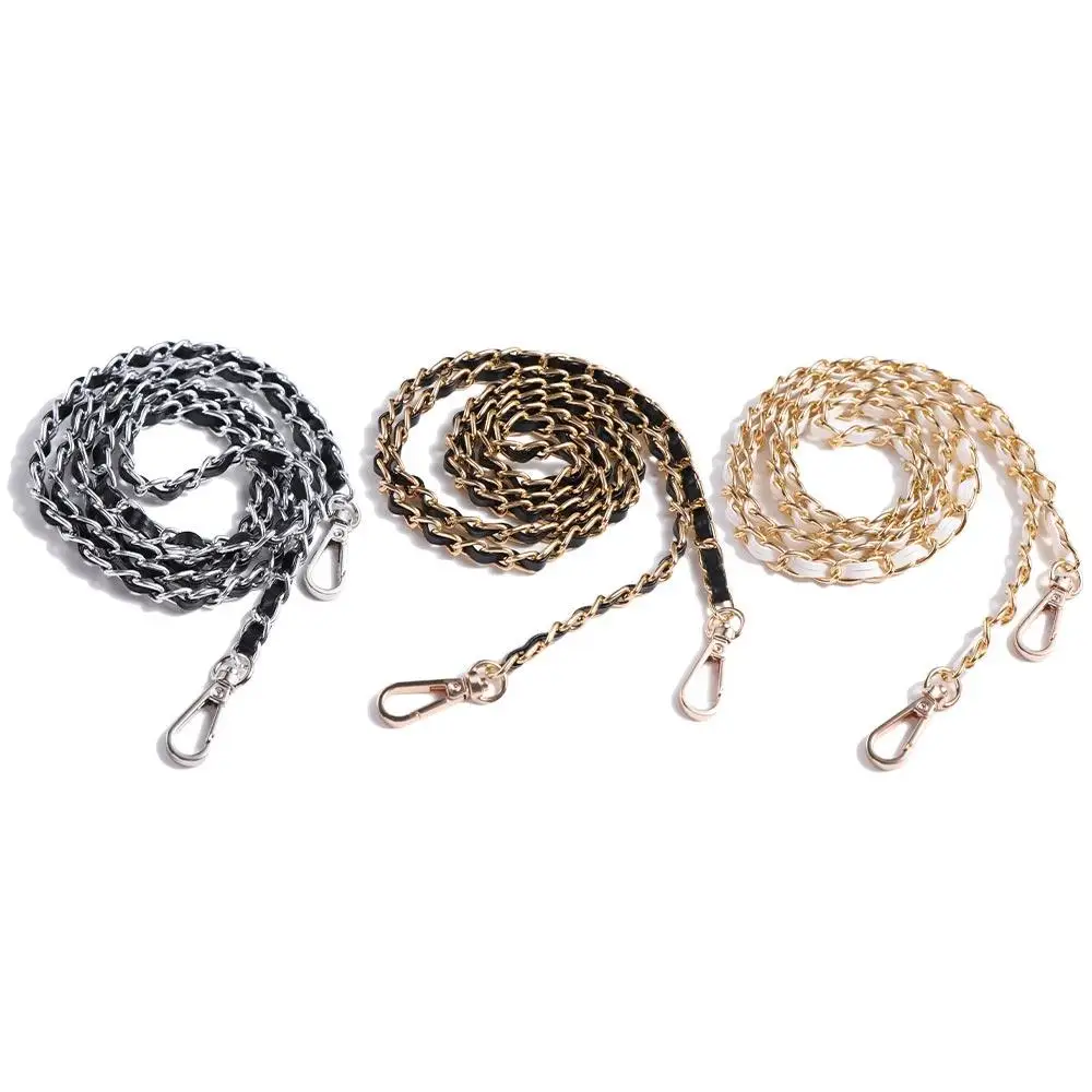 

Straps Replacement PU Leather Women Detachable Handbag Chains Bag Accessories Metal Braided Chain Bag Chain Shoulder Bag Strap