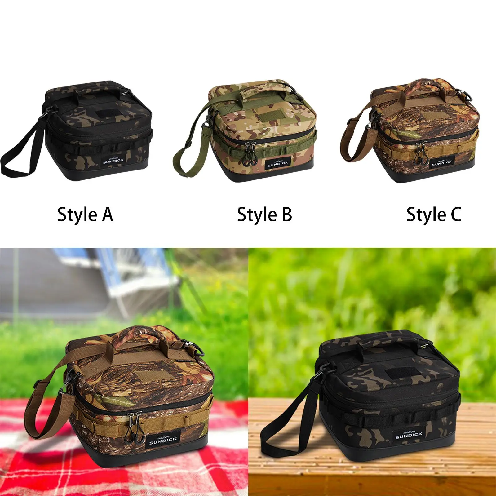 Insulated Cooler Bag Lunch Box Wear Resistant Adults Multifunction Men Women Zipper with Adjustable Strap Thermal Bag for Travel