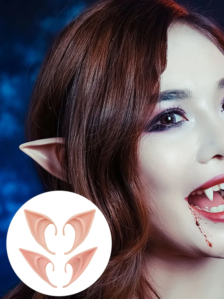 1 Pair Latex Masquerade Accessories Fairy Pixie Ears Fake Ears Anime Party Dress Up Costume for Cosplay Halloween Anime Party