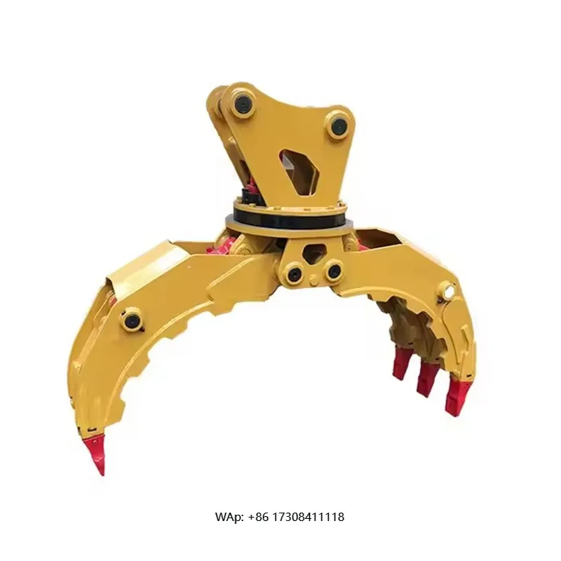 

4-8t Excavator Hydraulic Grapple 360 Degree Rotating with Durable Bearing Core Construction Machinery Attachments
