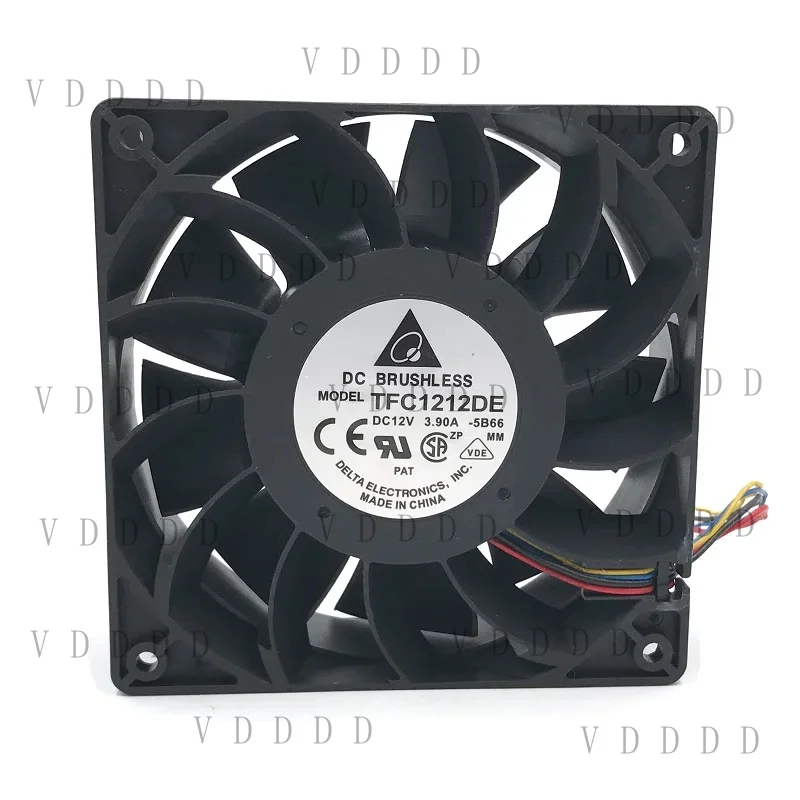 L... 120mm High Speed Fan for Delta TFC1212DE 12038 12V 3.9A PWM Fan | 250CFM ASIC Miner Cooling,5500RPM Dual Ball Bearing