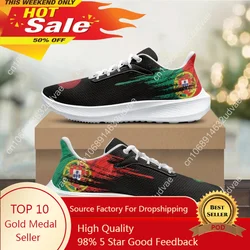 Autumn Fashion Women Sneakers Portugal Flag Pattern Flats Comfortable Ladies Sport Running Shoes for Unisex Casual Breathable