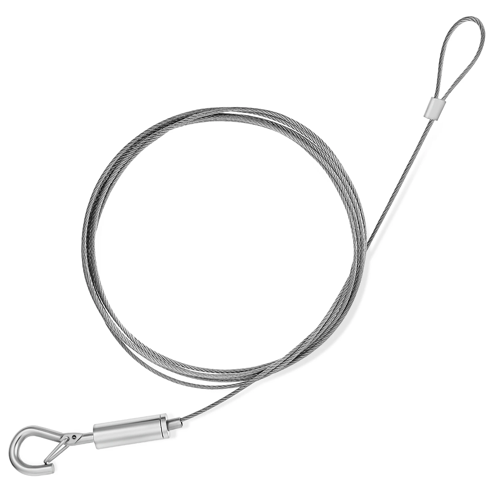 

Stainless Steel Hanging Rope 2m Picture Wire Heavy Duty Curtain Cord Clothesline Strips Artwork Hanger Adjustable Length