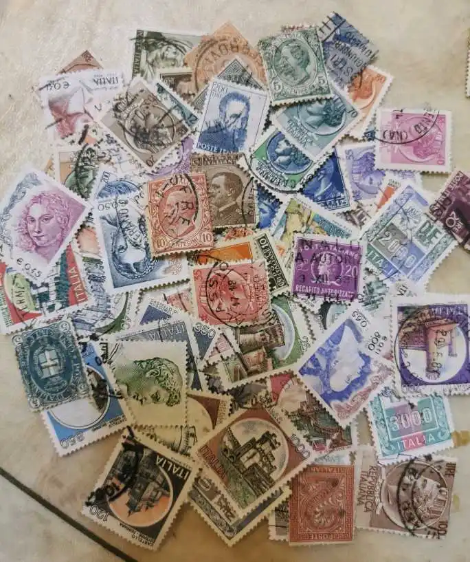 Italian Stamps Postage 50 Different Real Stamped Post Stamps Collectible Postage Stamps Collecting Material For Scrapbooking