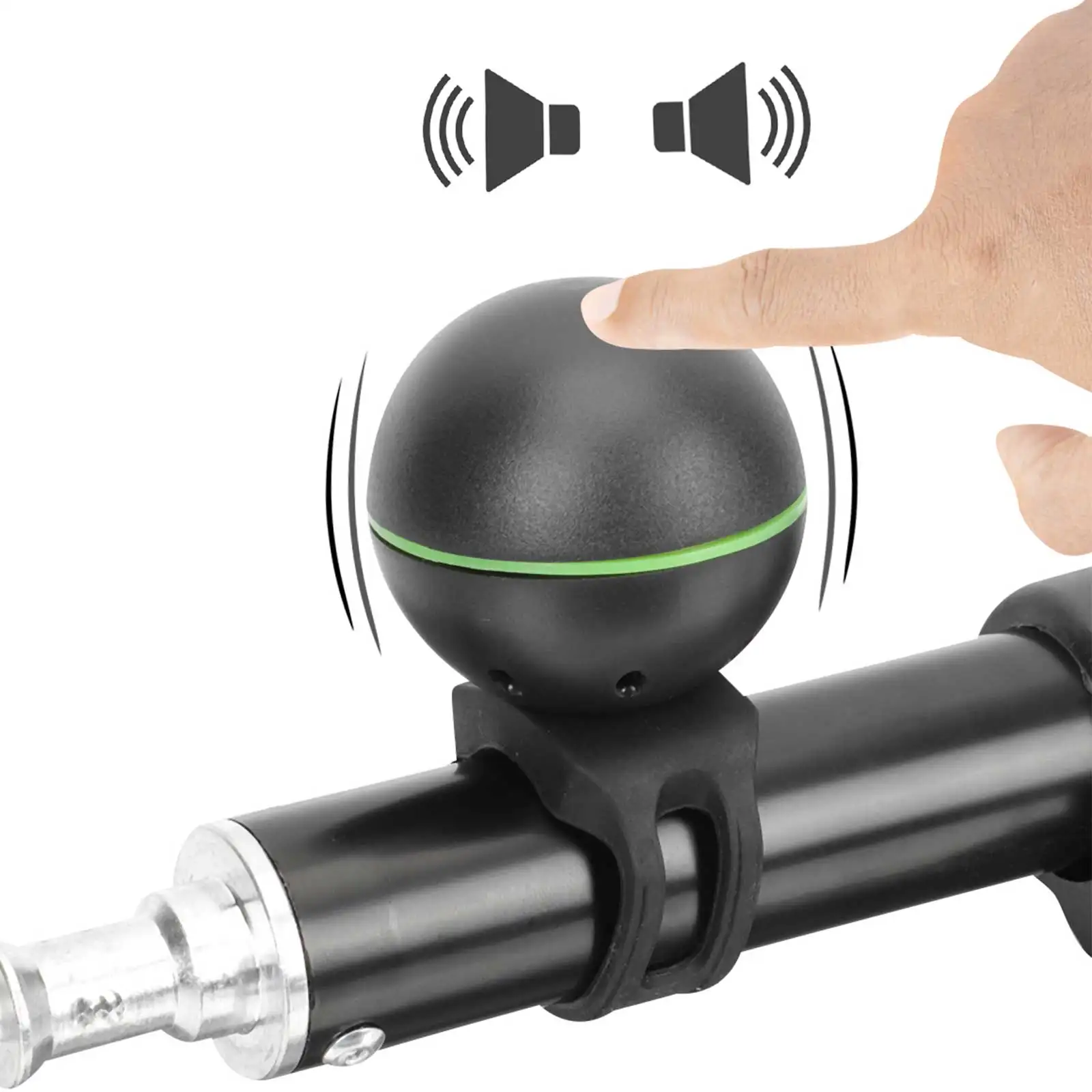 

Electronic Bike Bell for Mountain Road Urban Bikes Handlebar Loud Clear Sound Silicone PC Material Lightweight Portable