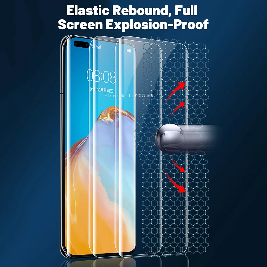 3 Piezas Película de Hidrogel Suave Protector de Pantalla Para Huawei P30 P40 P50 P20 Mate 40 30 20 Pro Lite Plus Accesorios No Vidrio Cubierta Completa 4