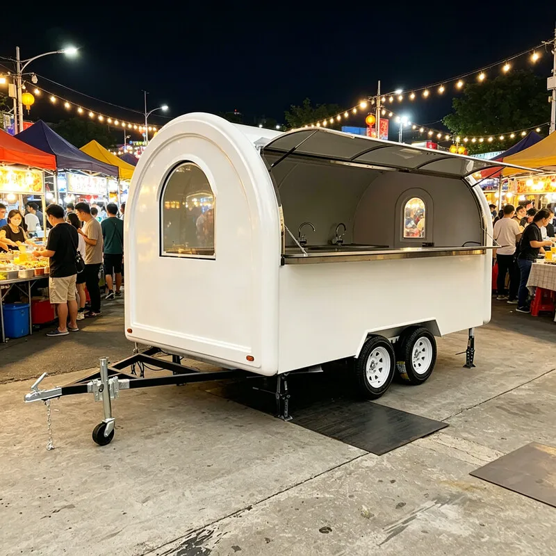 Customized Arepa & Empanada Cart with Griddle Press, Fryer & Sauce Station, Latin Fusion Street Food, On Sale