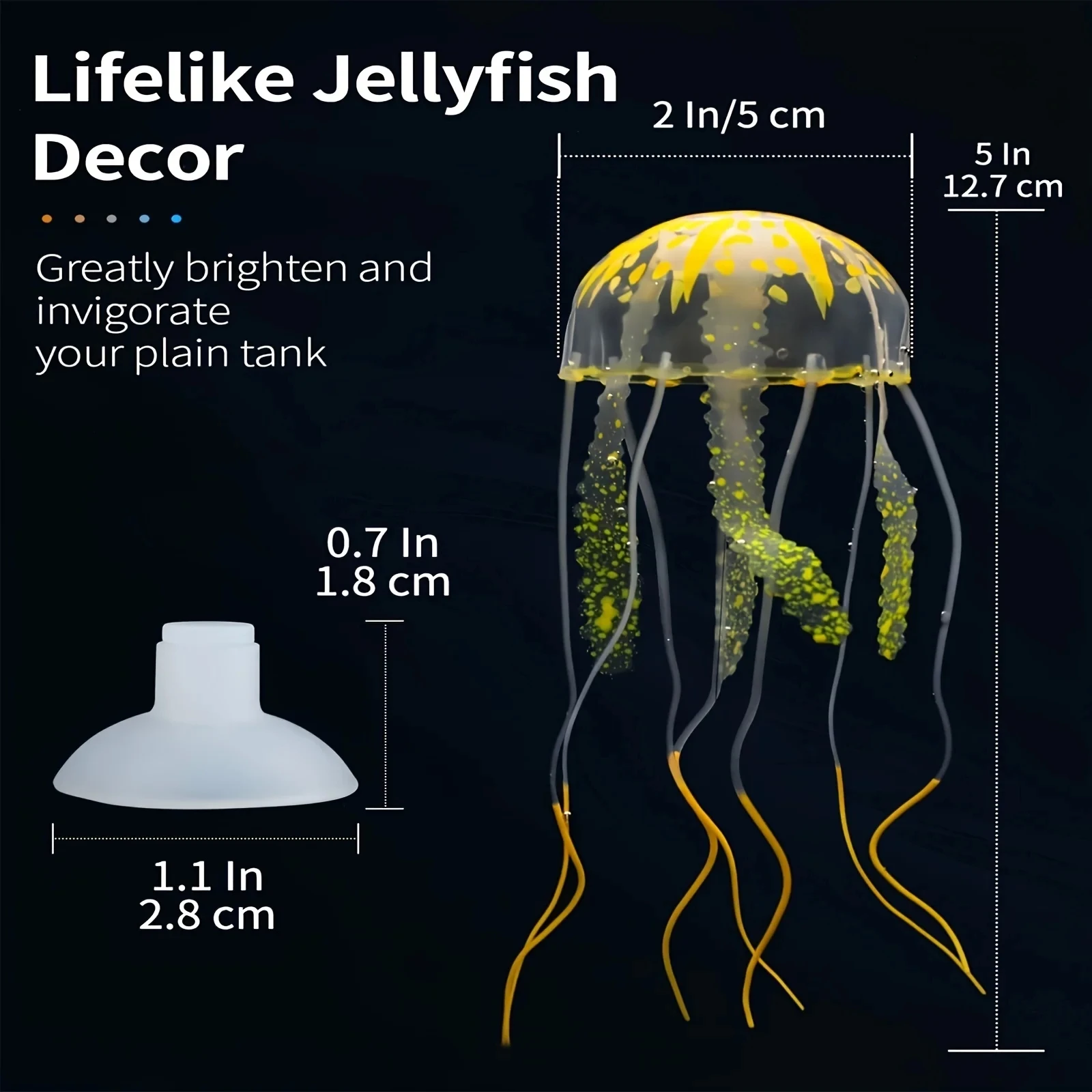 Nuoto artificiale incandescente meduse fluorescenti decorazione dell\'acquario serbatoio di pesce pianta subacquea ornamento marino del paesaggio