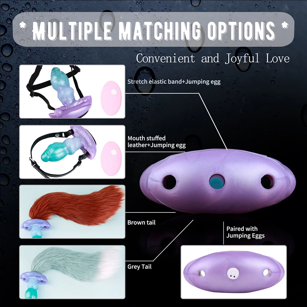 NNSX Monster Dildo Anal Plug Vibrator Vaginal Masturbation Anal Fox Tail Toy for Women Men Beginners Couples Pleasure Sex Toys