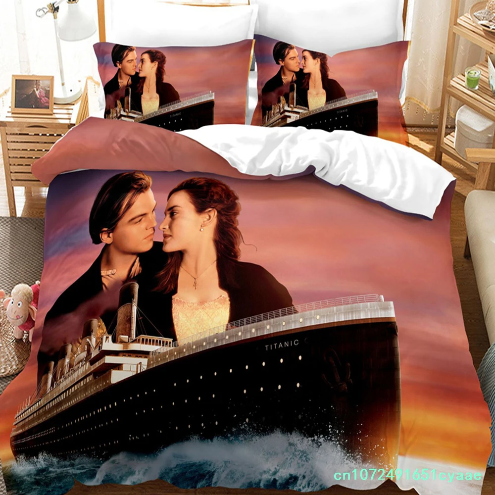 Titanic Jack And Rose Bedding Set Duvet Cover Sets Comforter Bed Linen Queen King Single Size Dropship
