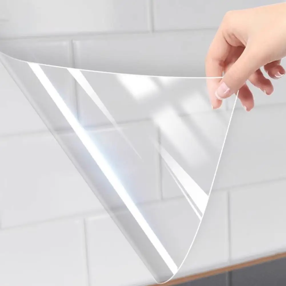 Oil-Proof Transparent Sticker, Self Adhesive Clear Wall Protector Sheet Wallpaper, Waterproof Clear Contact Paper Roll Kitchen