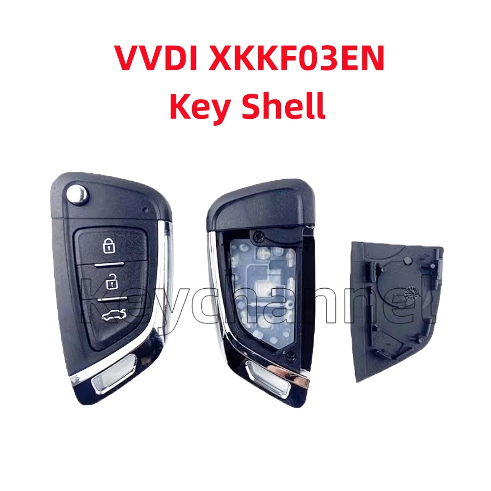 

keychannel 1pcs 3 Buttons VVDI Knife Flip Key Shell XKKF03EN Remote Case Xhorse Universal Car Key Shell Without Battery Holder