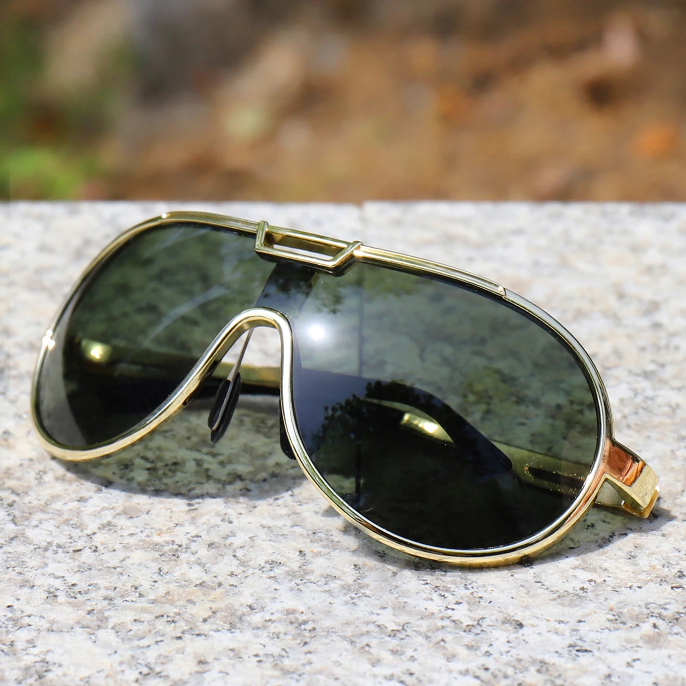 Angel-Sonnenbrille, PC-Rahmen, für Herren und Damen, trendige runde, winddichte Sonnenbrille mit UV-Schutz, Radfahren, Fahren, Reisen, mit Box – Detail 4