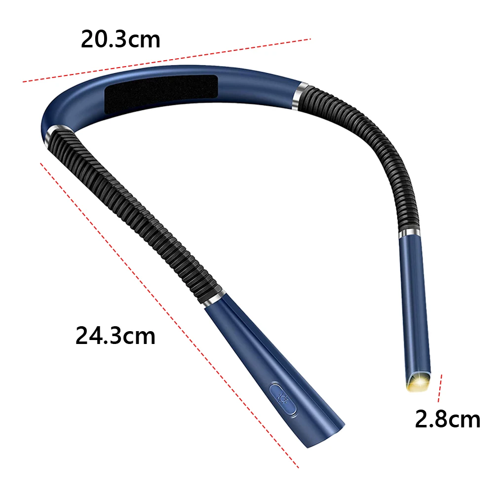 LED Neck Reading Light USB Rechargeable Book Light 3 Light Modes Bendable Neck Light 3 Level Dimmable for Camping Night Running