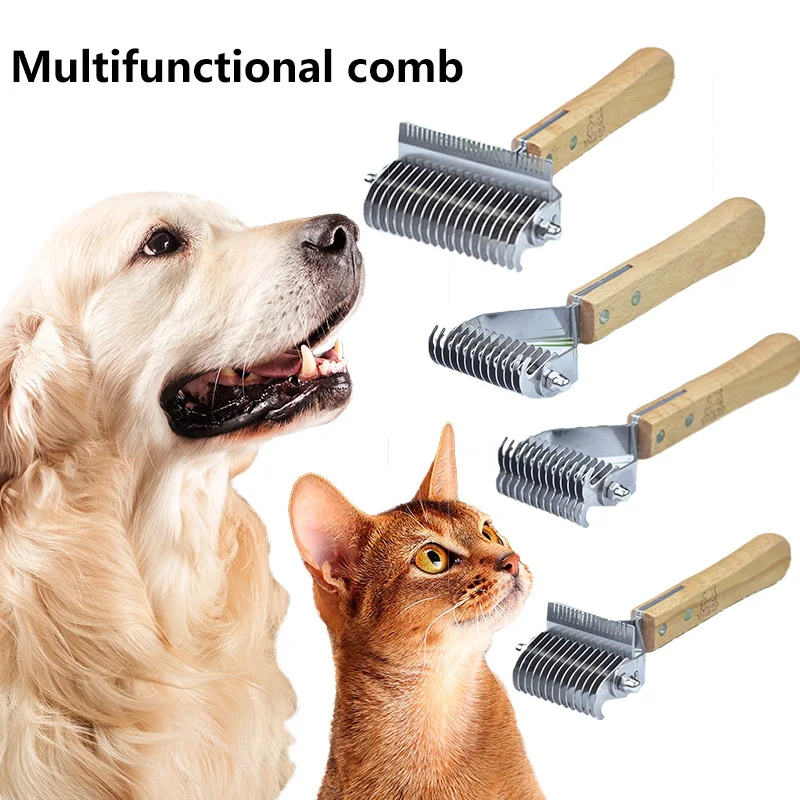 Pet Knot Multifunctional Comb 3-in-1 Bottom Fleece Comb Hair Removal Hair Removal Cat and Dog Beauty Cleaning Dog Supplies