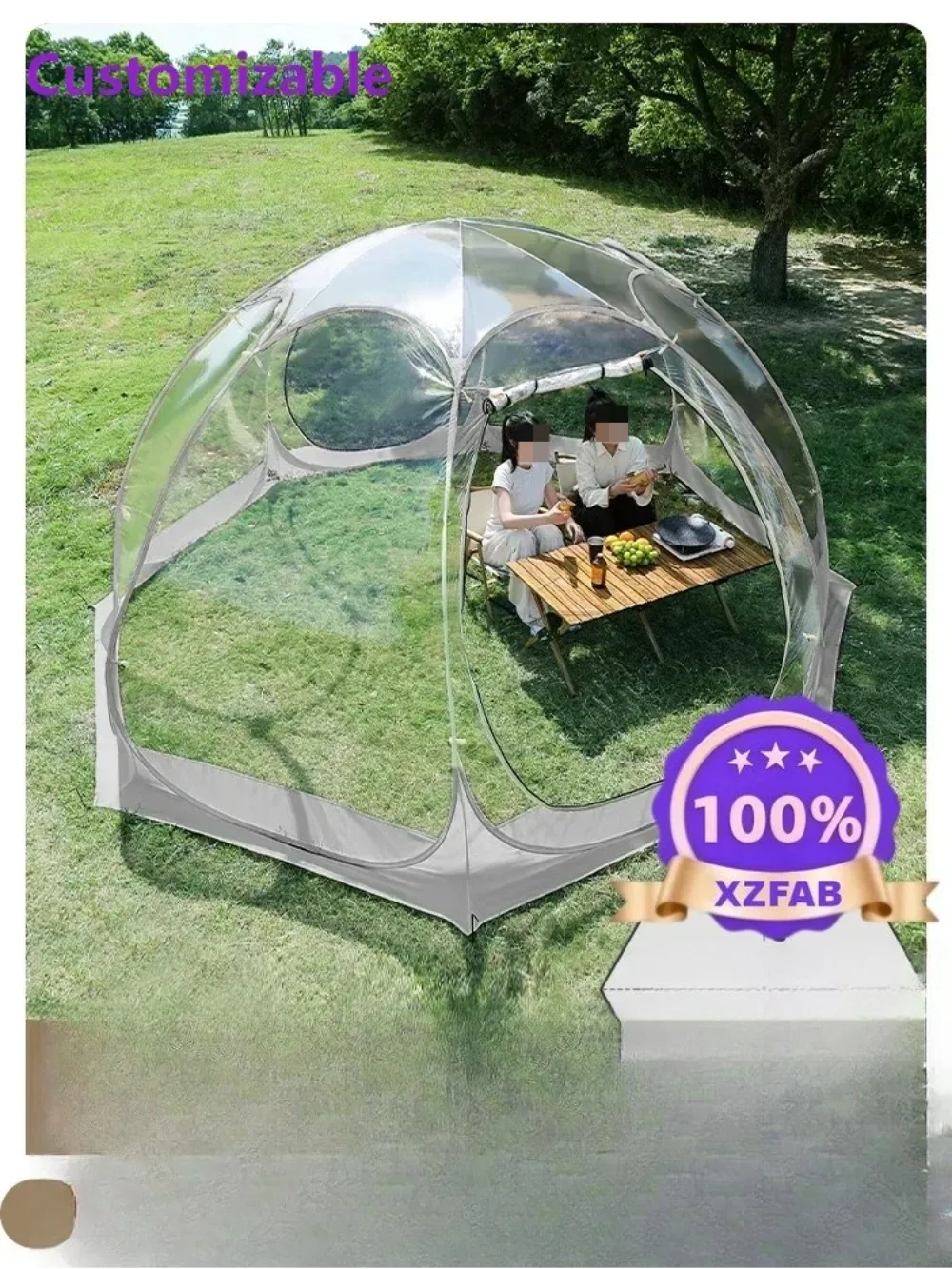 Factory Direct 2026 Outdoor starry sky room, bubble house, spherical tent, outdoor winter sunshine room, internet celebrity rest