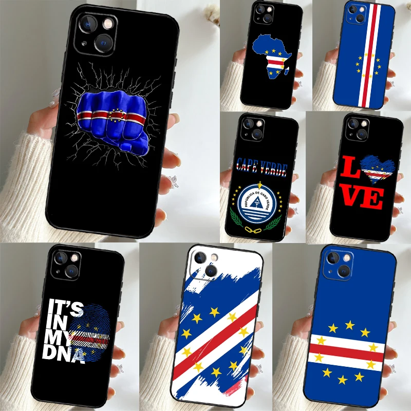 كيب فيردي العلم معطف الأسلحة جراب هاتف آيفون 16 14 13 12 11 15 17 برو ماكس 15 16 زائد 13 Mini 16e 17 الهواء فوندا غطاء #1