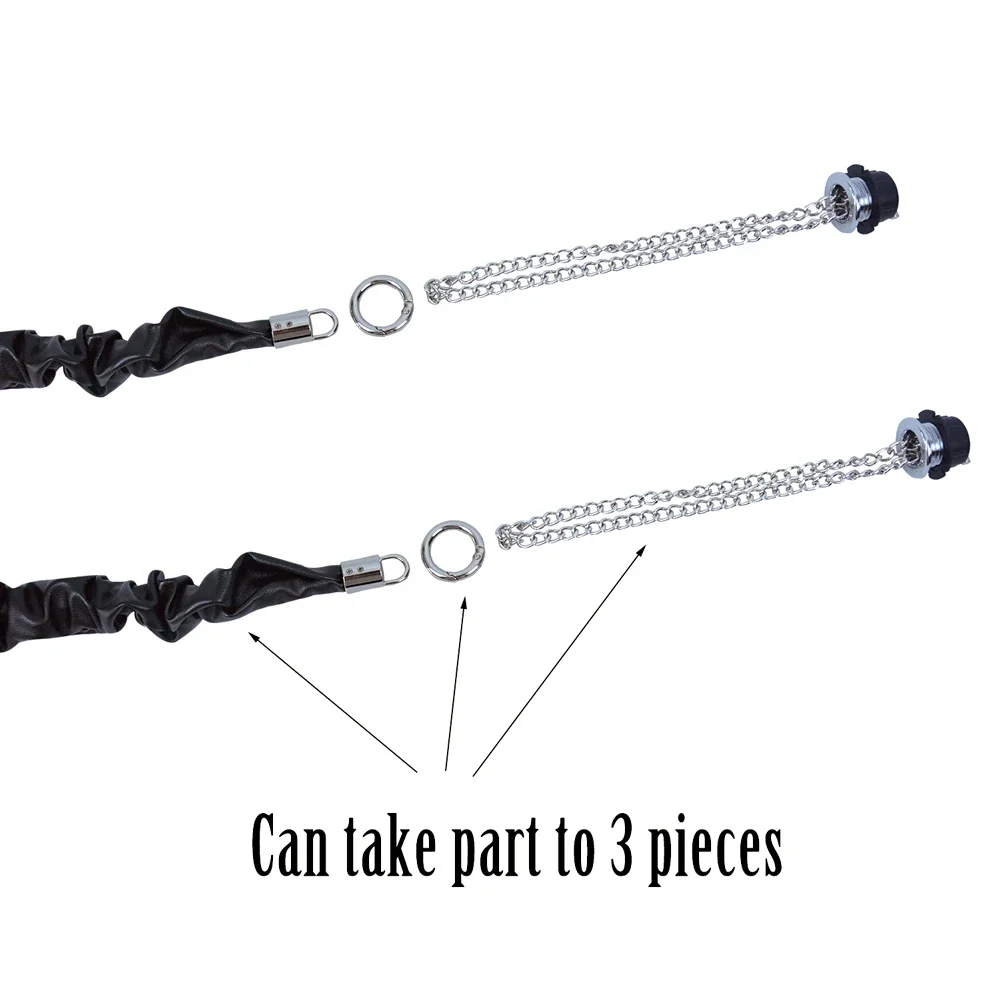 New 1 Pair Long OBag Leather Handles Strap Fold Pleat with Silvery Chain for OBag O Bag DIY Women Shoulder Handbags
