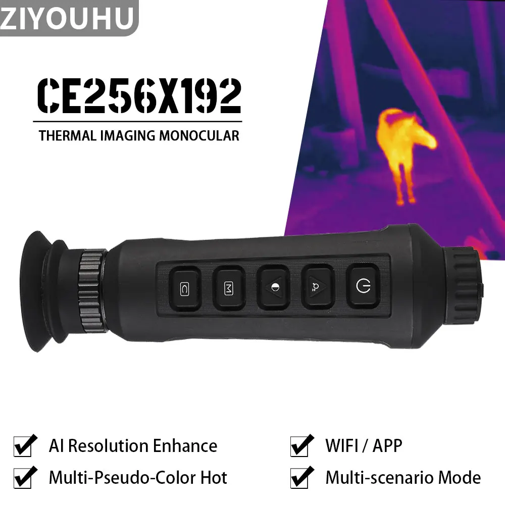 

CE2 Thermal Imager Monocular 256x192 IR Pixel Multiple Scenarios Hot Mode Hotsport Tracking Thermal Imaging Camera for Hunting