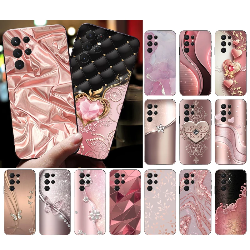 

Love Gold Rose Heart Phone Case For Samsung A52S A21S A33 A23 A13 A14 A32 A52 A53 A54 A51 A71 A15