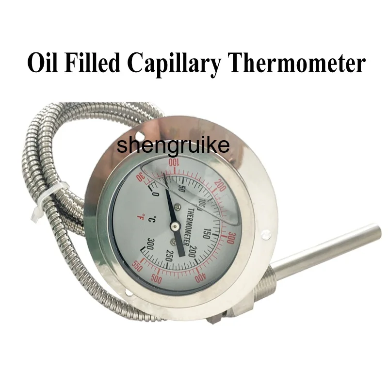 Back Type Oil Filled Remote Reading Pressure Thermometer Capillary  thermometer