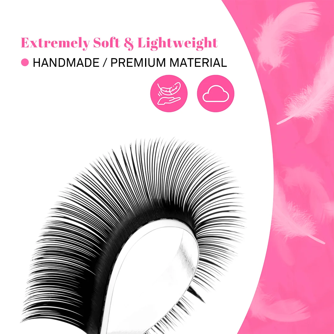 TDANCE Cashmere Lash Extensions Super Matte Black Classic Lash Extensions Individual Volume Lash for Professional Mink Lashes