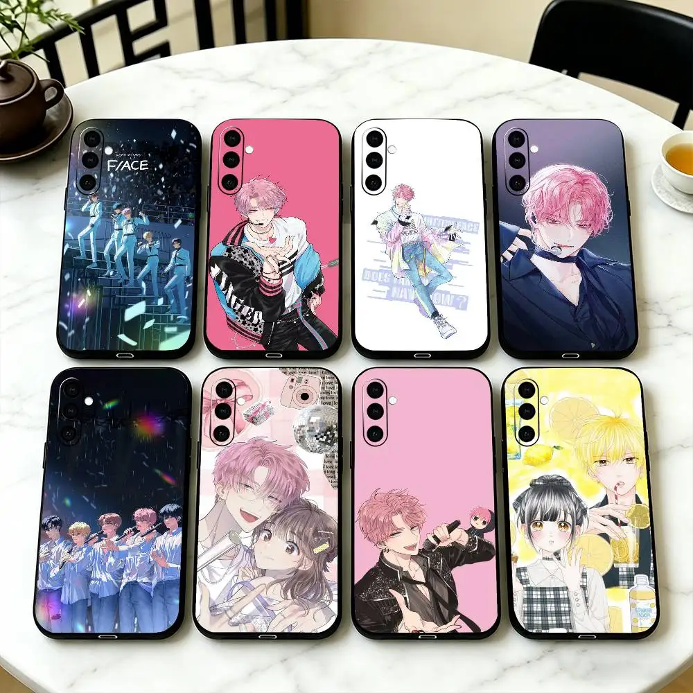 Anime Tamons B-Side Phone Case Black Silicone Soft For Samsung Galaxy A73,A72,A71,A70,A53,A52,A51