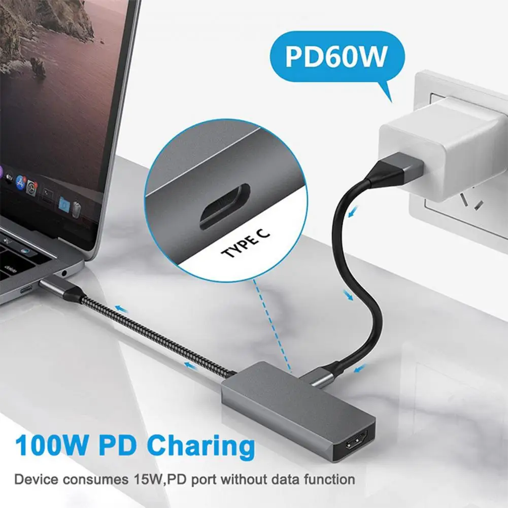 

Fast Charging Docking Station Plug Play Docking Station Portable 4k Hdmi-compatible Docking Station Fast Connection High Speed