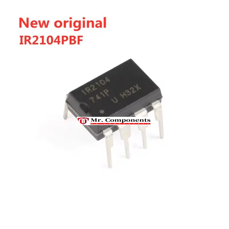 

5pcs IR2104PBF IR2104 DIP-8 360mA 600V Half bridge gate driver IC chip New original In stock
