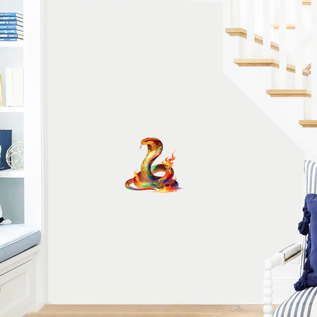 Three Ratels CD336 Red python animal wall stickers for home decoration Personalized car decals