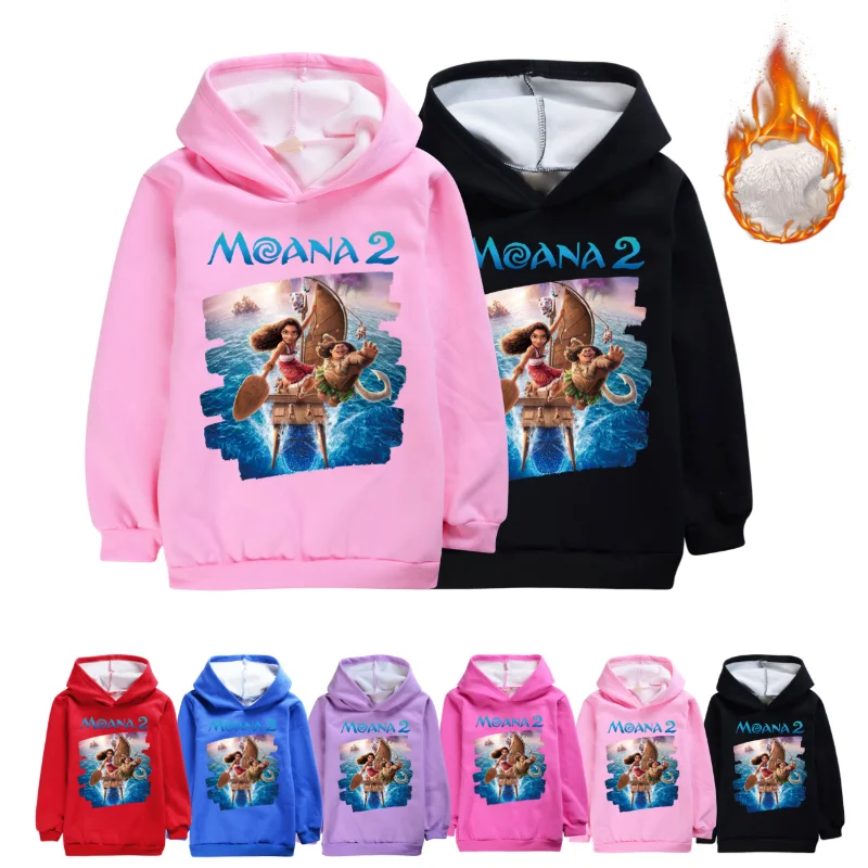

Disney Moana 2 Kids Sweater Sweatshirts Spring Autumn Kids Hoodies for Baby Girls Boys Child Toddler Infant Clothes Xmas Gift