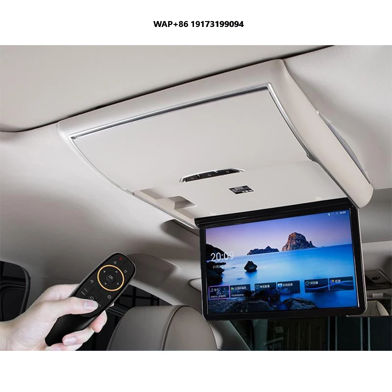 Denza-D 9 أندرويد سقف 1080P 15.6 ''IPS LCD شاشة تعمل باللمس سقف السيارة الذكية جبل التلفزيون USB واي فاي بطاقة SIM التحكم الكهربائي