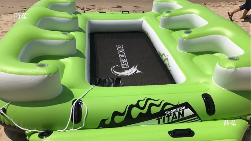 Water inflatable sofa large floating table eight people island motorboat pull sofa