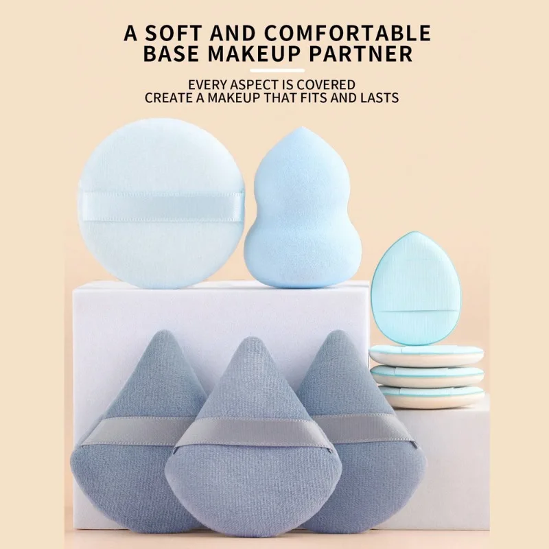 Juego de 6 uds de esponja de maquillaje, huevo de belleza para crema líquida, base, corrector, uso en seco y húmedo, Kit de esponjas cosméticas, herramientas de maquillaje