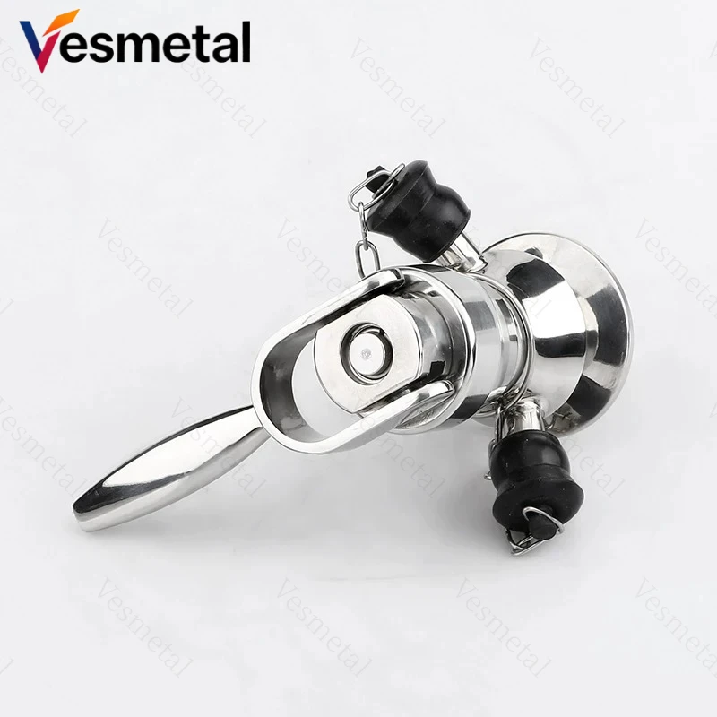 316 Stainless Steel Sanitary Aseptic Sampling Valve Tri-clamp Quick Install Welded Single Double Port Wrench Handwheel Valve