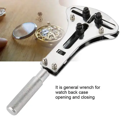 Imagen 2 del producto Herramienta de reparación grande de tres garras, diámetro de la cubierta trasera del reloj abierto, 55mm, máquina de cubierta abierta, llave de reparación de reloj, herramienta de extracción