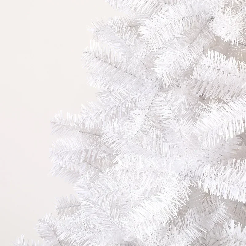 Artificial PVC Christmas Tree with Metal Brackets Large Flocking White Cedar Interior and Exterior Decoration for Christmas 120c