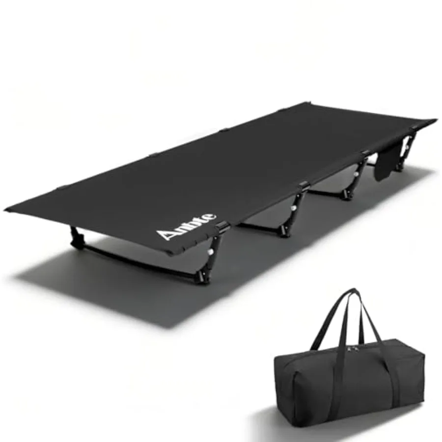 

Ultralight Folding Camping Cot Comfortable Portable Camping Cot Supports 275 lbs with Storage Bag and Side Pocket Lightweight F