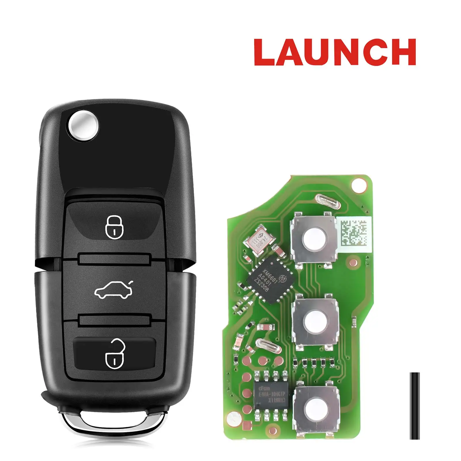 Launch Smart Key LK3-VOLWG-01 Foldin 3 Button Black Super Chip For V/W WV Fit Launch X431 Key Programmer X-Prog 3 X-Prog3 Xprog3