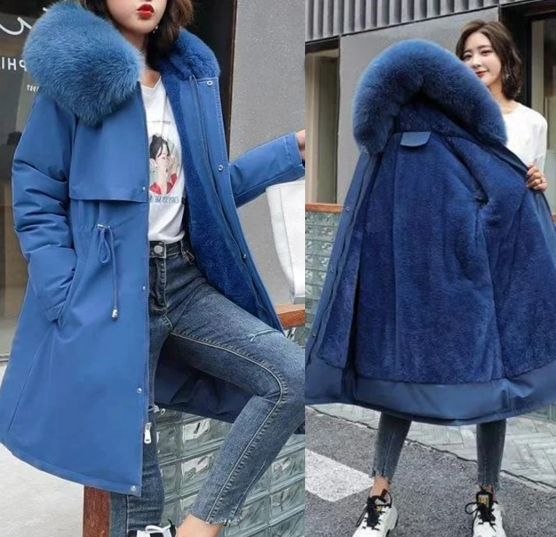 

Women's Winter Padded Jacket Loose Casual Outerwears Fleece Hodded Windbreaker