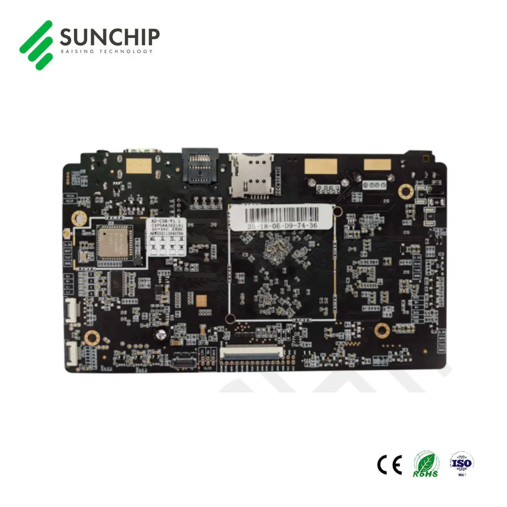 Multi media board LCD driver pcba RK3566 Android touch screen board ARM LVDS board 4K lcd media player digital signage mainboard