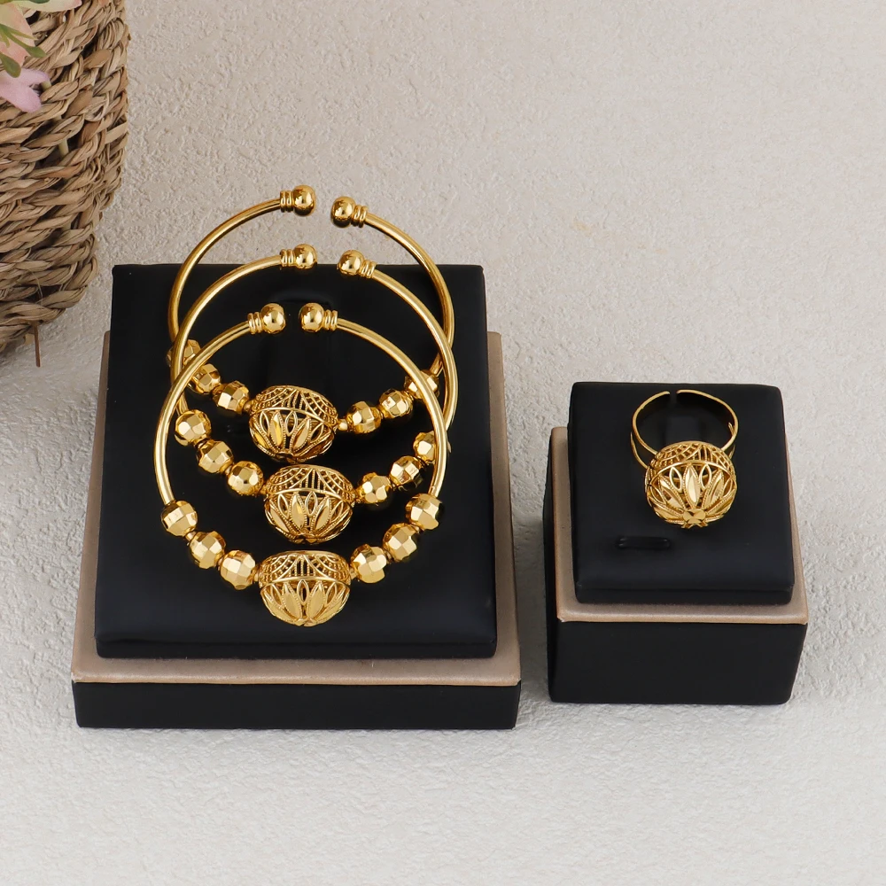 

gold color flower bangle 24k gold plated bracelet for women charm bracelet bangle gifts free shipping birthday gifts