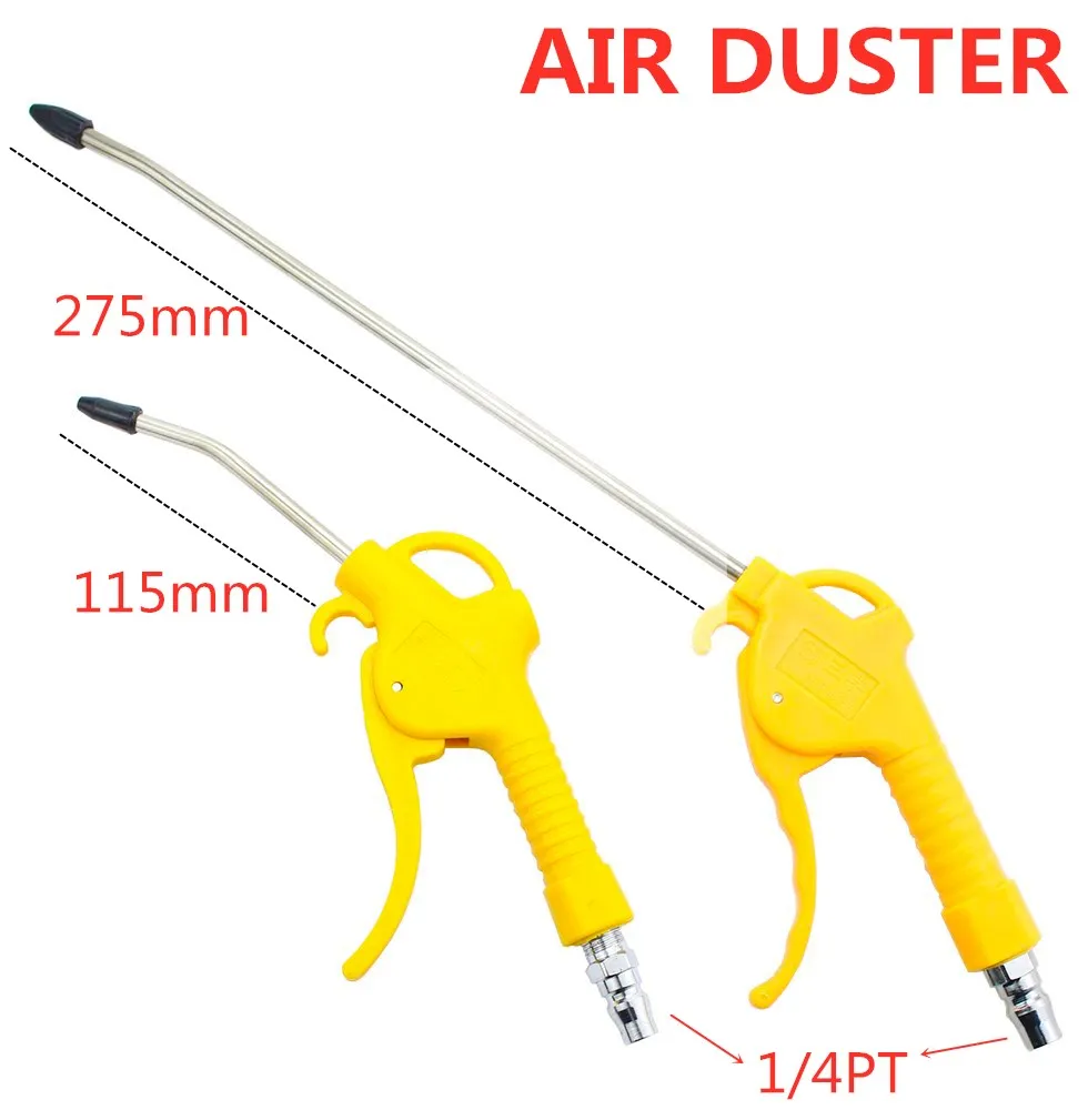 Yellow High-quality Plastic Dust Blowing Gun Air Blowing Gun Orange Handle Air Blowing Gun Long and Short Type for Air Compr