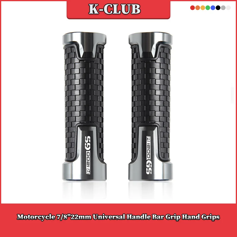 

Motorcycle 7/8"22mm Universal Handle Bar Grip Handlebar Hand Grips For BMW R1200GS R1250GS ADVENTURE HP