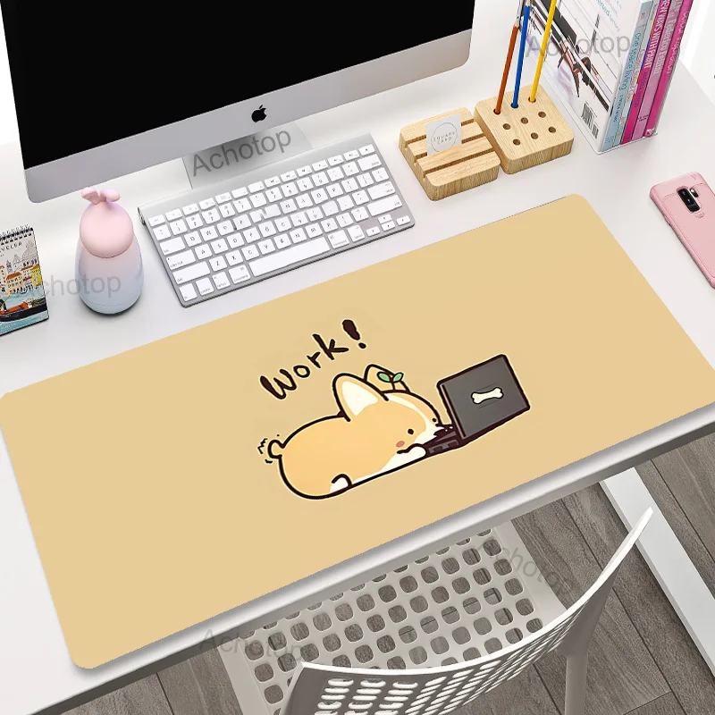 Mouse Pad Cute Dog Table Mats Computer Mousepad Keyboard Mat XXL Big Desk Pad 100x50cm Large Gamer Mousemats Mausepads Mouse Mat