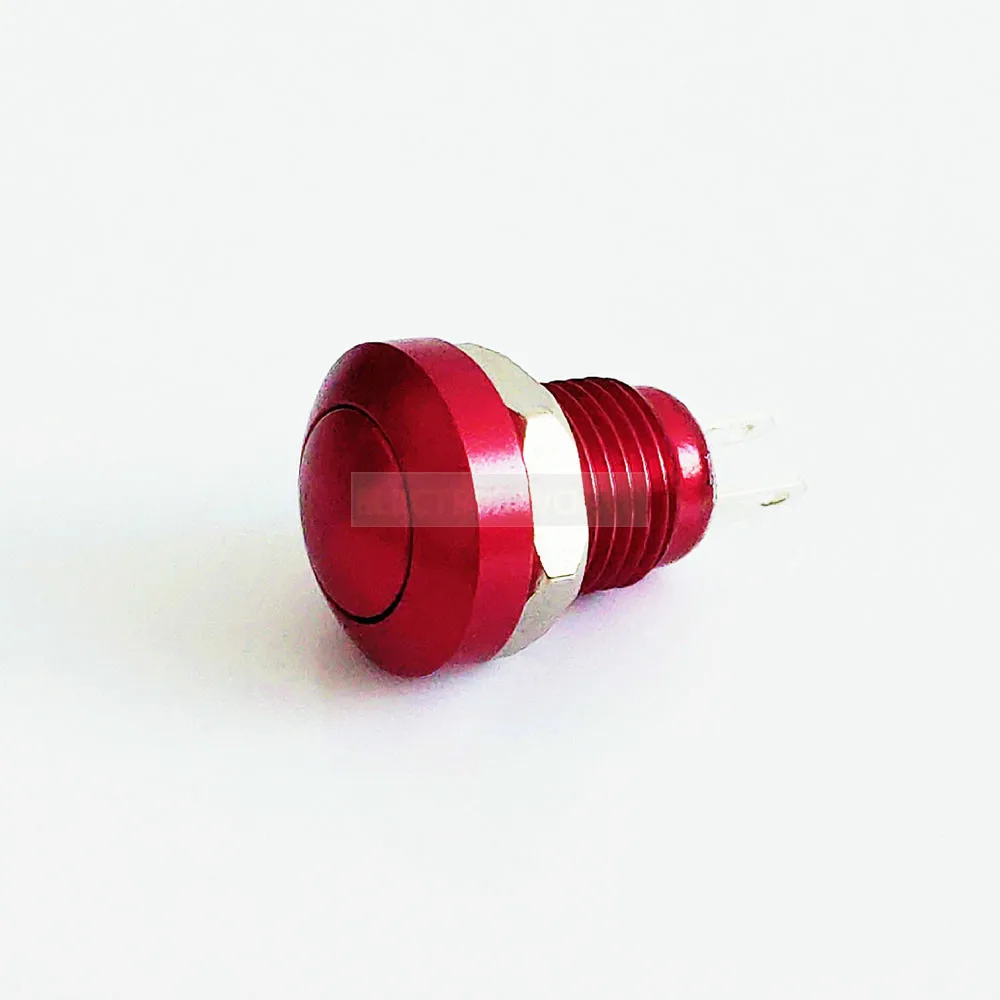 8mm Metal Push Button Switch Momentary red  Aluminum Horn Doorbell Bell switch Waterproof Car Auto Engine PC Power Starter