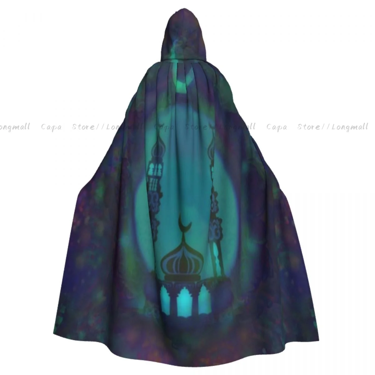 Witch Cloak Ramadan Kareem Design Halloween Cosplay Costume Unisex Adult Cloak Retro Ages Cape