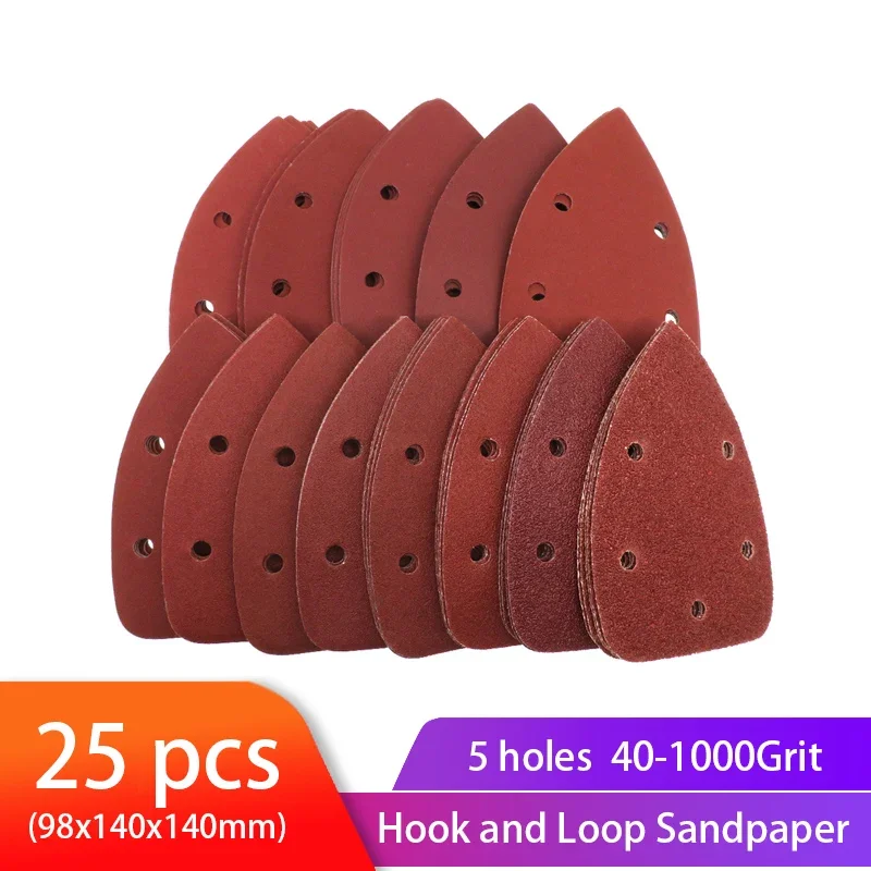 25pcs Self-adhesive Sandpaper Sander Sand Paper Hook Loop Sandpaper Disc Abrasive Tools For Polishing Grit 40-1000
