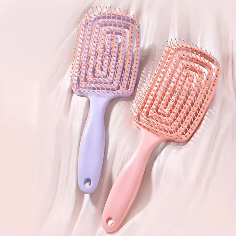 1/2Pcs Massage Comb Hollow Out Hair Brush Scalp Massage Combs Hair Styling Detangler Fast Blow Drying Detangling Tool